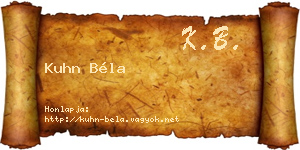 Kuhn Béla névjegykártya