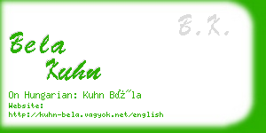 bela kuhn business card